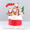 Décoration de fête 2024 Joyeux Noël Cake Toppers Santa Claus Topper de Noël pour la maison Happy Year Decorations