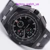 Iconic AP Wristwatch Royal Oak Offshore 26400AU Mens Watch Black Ceramic Ring Forged Carbon Automatic Machinery Swiss Sports Watch World Famous Watch