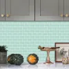 Klistermärken 3D Subway Wall Tile Stickers Stark självhäftande mosaikplattor Vattentät vinyl tapet för hemkök backsplash dekor