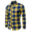 plaid Shirt 2023 New Autumn Winter Flannel Red Checkered Shirt Men Shirts Lg Sleeve Chemise Homme Cott Male Check Shirts a9w5#