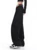 Retro Hoge Taille Vrouwen Jeans Harajuku Vintage Zwart BF Stijl Streetwear All-Match Losse Fi Femme Wijde Pijpen denim Broek a5wg #