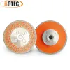 Zaagbladen BGTEC 2st 4 "Elektropläterad diamantskärningslipskiva M14 Fläns 105mm Granit Marble Enside Side Coated Diamond Saw Blade