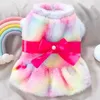 Vêtements de chien Robe de princesse pour animaux de compagnie Hiver Automne Pull chaud Chiot Jupe de mode Chat Desinger Vêtements Petite veste Chihuahua Caniche maltais