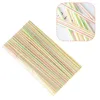 Drinking Straws 100PCS/Set Colorful Disposable Straw Plastic Curved Reusable Wedding Party Birthday Bar Drink Accessories Tools