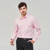 2023 New solid color US size four-sided elastic anti-wrinkle men's busin casual lg-sleeved slim social busin white shirt Z7Ob#