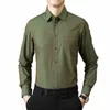 Browon Brand Pure Cott Shirt Men Turn-Down Collar Regular Fit Shirt for Men businカジュアルlgスリーブカミサスメンズ衣類j5qz＃