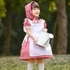 Meisjes Sweetie Country Farm Plaid Maid Dr Roodkapje Cosplay Kostuum Franse Manor Maid Tuinman Outfit L2mt #