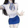 Costumes Halen pour femmes Maid Vêtements Sted Uniforme Nightwear Anime Cosplay Jupe Set Club Party Role Play Tenues e5ce #