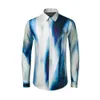 2022 Automne Tie Dye Chemises pour hommes Lg manches Chemise décontractée Slim Fit Busin Formelle Dr Chemises Social Party Tuxedo Blouse 14Ey #