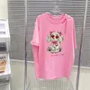 Mulheres Camiseta Mulheres Roupas Senhora de Luxo Camisetas Verão Nova Impressão Animal Moda Manga Curta Rua Paty Presente de Aniversário Roupas de Designer Tops Respiráveis ​​Slim Tees