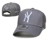 modeontwerper brief ny straat hoeden baseball cap bal caps voor man vrouw verstelbare emmer hoed mutsen koepel topkwaliteit hoeden n-12