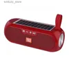 Tragbare Lautsprecher tragbare Solarlade -Bluetooth -Lautsprecher wasserdichte und kompatible Stereo -Musikbox -Lautsprecher Power Bank Lautsprecher Tragbarer Lautsprecher Q240328