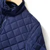 autumn Winter Men Lightweight Quilted Diamd Plaid Cott Jacket Waterproof Warm Casual Cott Coat Male h12B#