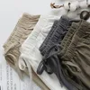 Summer Cott Linen Shorts Kobiety wysokie talia duże spodnie krótkie spodnie kobiety Fi Casual Sports Shorts Kobieta S-XL R72O#