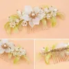 Fermagli per capelli Barrette Fiore vintage Copricapo da sposa Fatto a mano Pettine a foglia Ornamento Consegna a goccia Gioielli Gioielli per capelli Otlyo