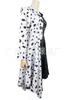 Anime Cruella Cosplay Costume Maid Dr Cloak z rękawiczkami Halen Carnival Suit Cruella de vil dla dorosłych kobiet U9by#