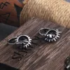 Hoop Earrings Punk Spike Rivet For Men Stainless Steel Huggie Ear Cuff Piercing Earring Gothic Jewelry Accessories