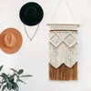 Tapissries Nordic Style Wall Hanging Tapestry Creative Hand-Woven Sovrum Lämplig för El Living Room Wedding Boho Desceration