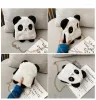 Marsupi Versione coreana del simpatico panda di peluche alla moda Borsa femminile 2022 Borsa portamonete a catena con tracolla per ragazza autunno e inverno