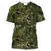 Camiseta de verano FI 3D Impresión Mamba Grass Jungle Camando Camando Camiseta Camete de caza para hombres Mujeres Copas de ropa de secado rápido Camas R1Vs#