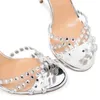 Women Summer Luxury Rhinestones Sequined Sandals Sexy Narrow band Thin High heels Gladiator Sandals Fashion Party Wedding Shoes Size 35-42