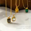 Kedjor Fashion Jewelry for Women High Quality Glass Necklace Style Vintage Copper Gold Color Chain