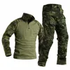 g3 Tactical Camoue Sets Men Outdoor Wear-resistant Waterproof Multiple Pockets Military Combat Shirts+cargo Pants Suits Male E6DK#