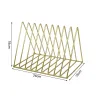 Racks Triangle Wire Magazine Holder Book Shelf, 9 Slot File Sorters Eyecatching Decoration Files Folder Stand Desktop File Organizer