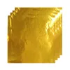 Pişirme Araçları 200pcs Altın Alüminyum Folyo Kağıt Sarma Kağıtları Kare Tatlılar Pratik Çikolata Barları LOLLY GÜVENLİ