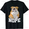Engraçado Criativo Não Lazy Frenchie para Bulldog Francês Cão O-pescoço Camiseta Homens Mulheres Casual Manga Curta Streetwear Cott Tops A2EW #