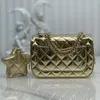 Зеркало качество дизайнер классический лоскут 19,5 см 24c Star Coin 10a сумки кошелек женская сумочка икры для поперечного плеча Реальная кожа с коробкой C123