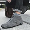 Botas Botas de gran tamaño para hombres de invierno Mantenga botas de cuero genuinas de cuero de hombres cálidos Botas de tobillo para hombres suaves zapatos para hombres al aire libre