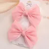 Hårtillbehör NCMAMA 2st/Set Chiffon Bow Clips for Women Girls Boutique Handgjorda hårnålar Kids Barrettes Headwear Korea