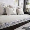 Stoelhoezen Effen Jacquard Chenille Sofa Mat Zacht Quilten Couch Cover Prachtige Thuis Woonkamer Decoratie Chinese Kussen