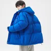 2023 Nova jaqueta de inverno masculina falsa de duas peças engrossar cott estofamento parkas coreano com capuz blusão quente homem casaco plus size 8xl o9rY #