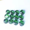 Decoração de festa Preço de atacado 20pcs agradável mesa de favor de aniversário 20mm K9 brilho cristal vidro verde pequenos diamantes peso de papel