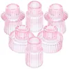 Castiçais 6 pcs decoram decorações de Natal marrom vidro tealight titular velas