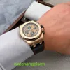 AP Wrist Watch Collection Epic Royal Oak Offshore Series 26470or Rose Gold Dial With Crocodile Belt Mens TimeKeeping Fashion Leisure Business Sports Watch
