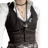 2023 Gilet sec pour femmes Racerback Gilet Automne Tuxedo Costume Gilet Vintage Steampunk Jacquard Veste Punk Style Corsetier I0XG #