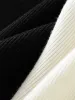 Dushu 4% Lã Mulheres Casual Bege Sweatpants Tie-Up Design Preto Engrossar Calças Quentes Commuter Cintura Elástica Esporte Estilo Pant q5vZ #