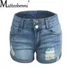 fi cintura alta dupla bunda splice denim shorts feminino commuter buracos quebrados três quartos calças femininas casual streetwear r39z #