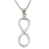 Vecalon Oito Cruz Forma pingente 925 prata esterlina 5A zircão Casamento Noivado Pingentes com colar para Mulheres Jewelry251s