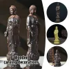 Sculptures Wood Carving Figurine Of Avalokitesvara Small Buddhist Buddha Statue Aesthetic Temple Worship Crafts Living Room Decor Ornaments