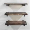 Racks Wall Mounted Storage Rack Tube Home Handicraft Decoration Holder Brackets Book Shelf Shelving Industrial Steampunk Iron Pipe