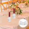 キャンドルホルダー6 PCS家庭用ガラスホルダーセットクリスマステーブル装飾ロマンチックなテーブルトップ