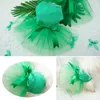 Hundkläder Summer Princess Dresses For Small Dogs Green Polka Prickar Kattkjolar Tutu klädkläder Chihuahua valp