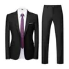 16 Couleur Veste + Pantalon Mâle Haute Qualité Busin Costumes Mâle Slim Fit Mariage Tuxedo Homme Couleur Unie 2 pièces Ensemble Blazer j5lv #