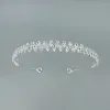 Barrettes Barrettes Mariée Bandeau Pour Bijoux Accessoires Zircone Cubique Diadèmes De Mariée Bandeau De Bal De Fête Coiffure Couronne Femmes Dro Otphk