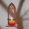 Candle Holders Stands Pillar Candles Portable Holder Household Desktop Centerpiece Wood Candlestick