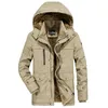 Nouvelle veste d'hiver hommes Casual col à capuche épais coupe-vent chaud manteau d'hiver hommes doublure polaire vêtements d'extérieur hommes Parka Homme M-6XL a9yK #